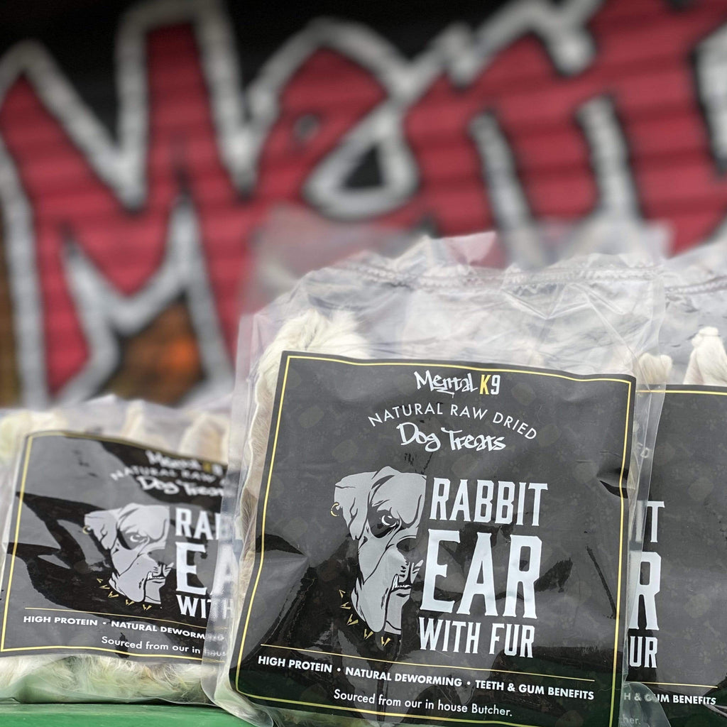 K9 Dog Treats Dried Rabbit Ears - With Fur Natural Dried Dog Treats